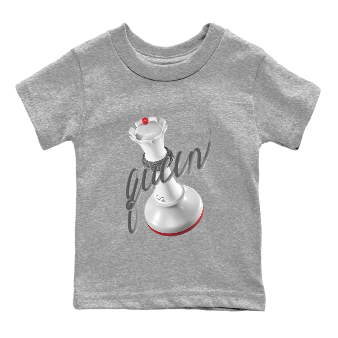 3s Cement Grey shirts to match jordans 3D Queen sneaker match tees Air Jordan 3 Cement Grey SNRT Sneaker Release Tees Youth Baby Heather Grey 2 crew neck shirts