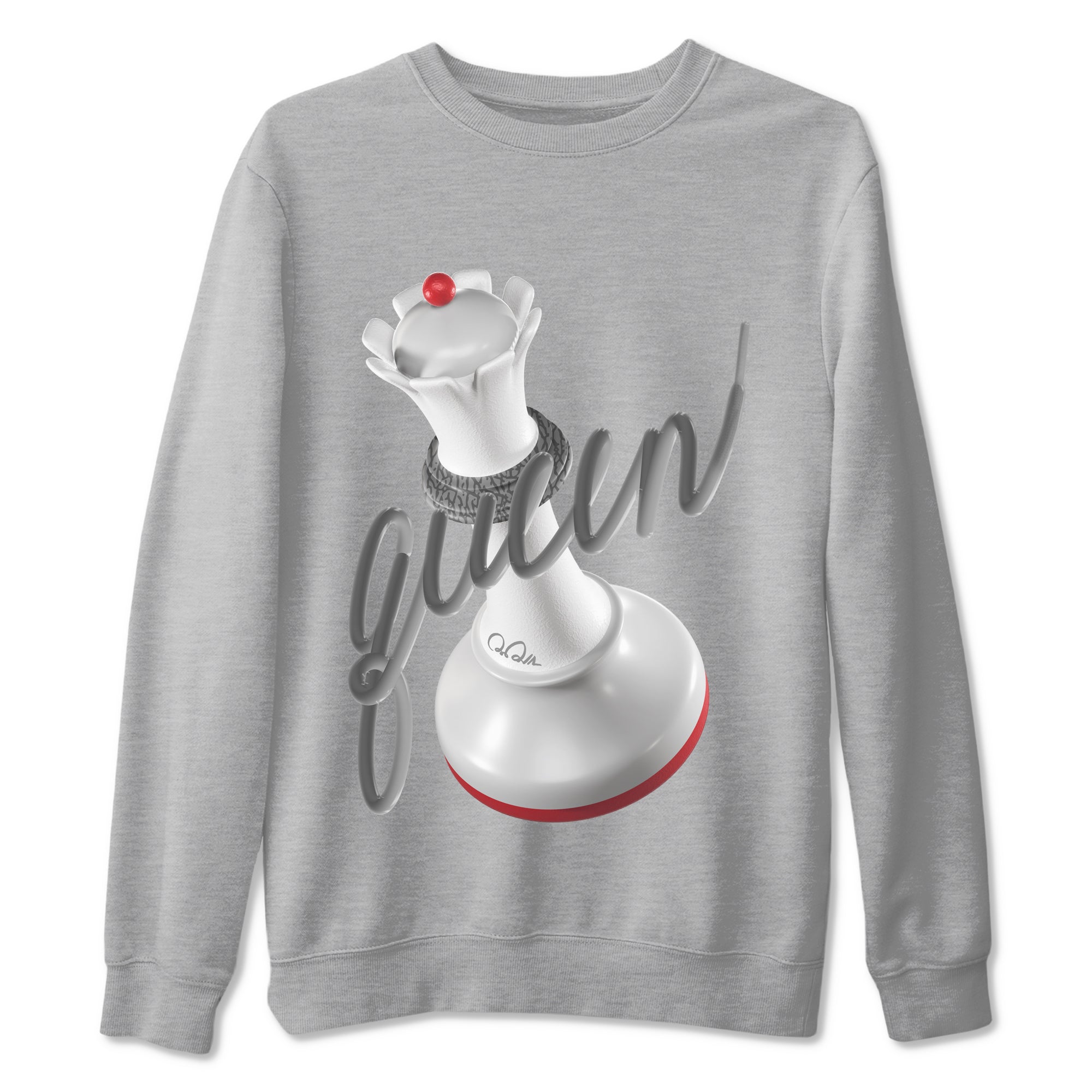 3s Cement Grey shirts to match jordans 3D Queen sneaker match tees Air Jordan 3 Cement Grey SNRT Sneaker Release Tees unisex cotton Heather Grey 2 crew neck shirts