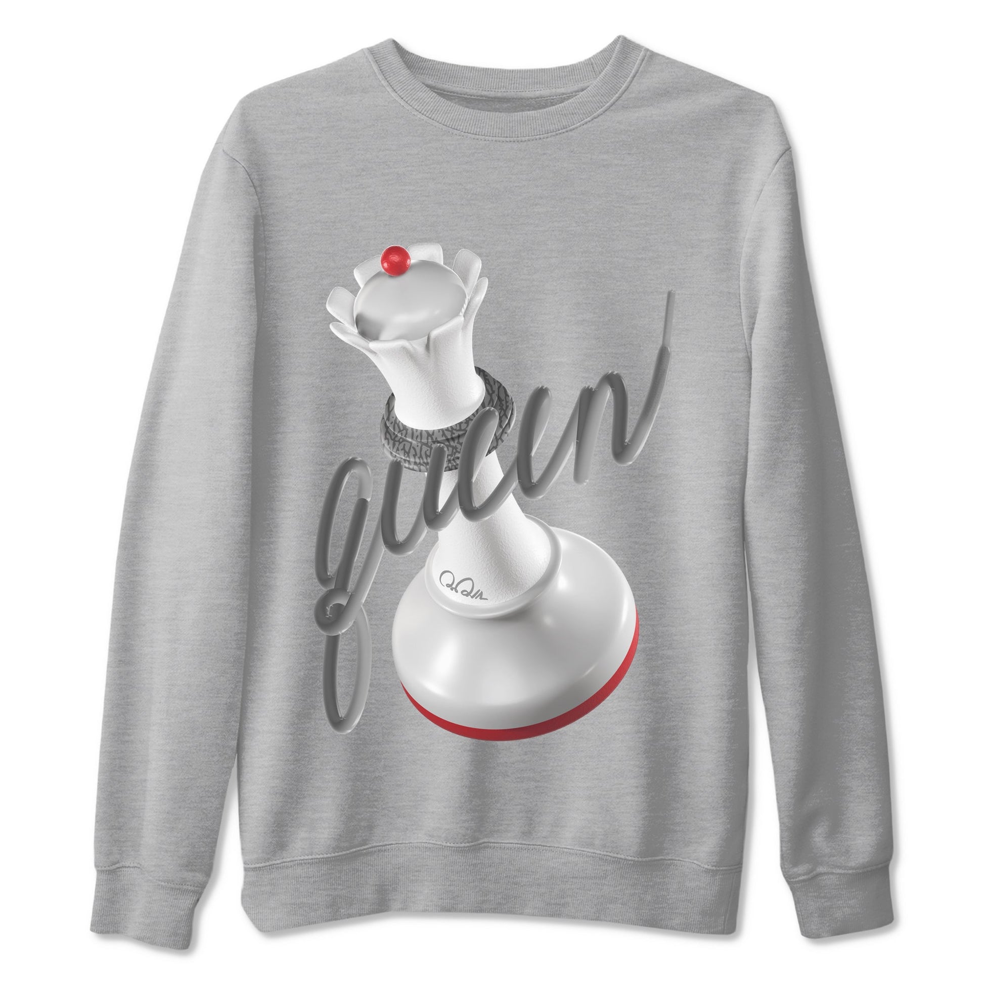 3s Cement Grey shirts to match jordans 3D Queen sneaker match tees Air Jordan 3 Cement Grey SNRT Sneaker Release Tees unisex cotton Heather Grey 2 crew neck shirts