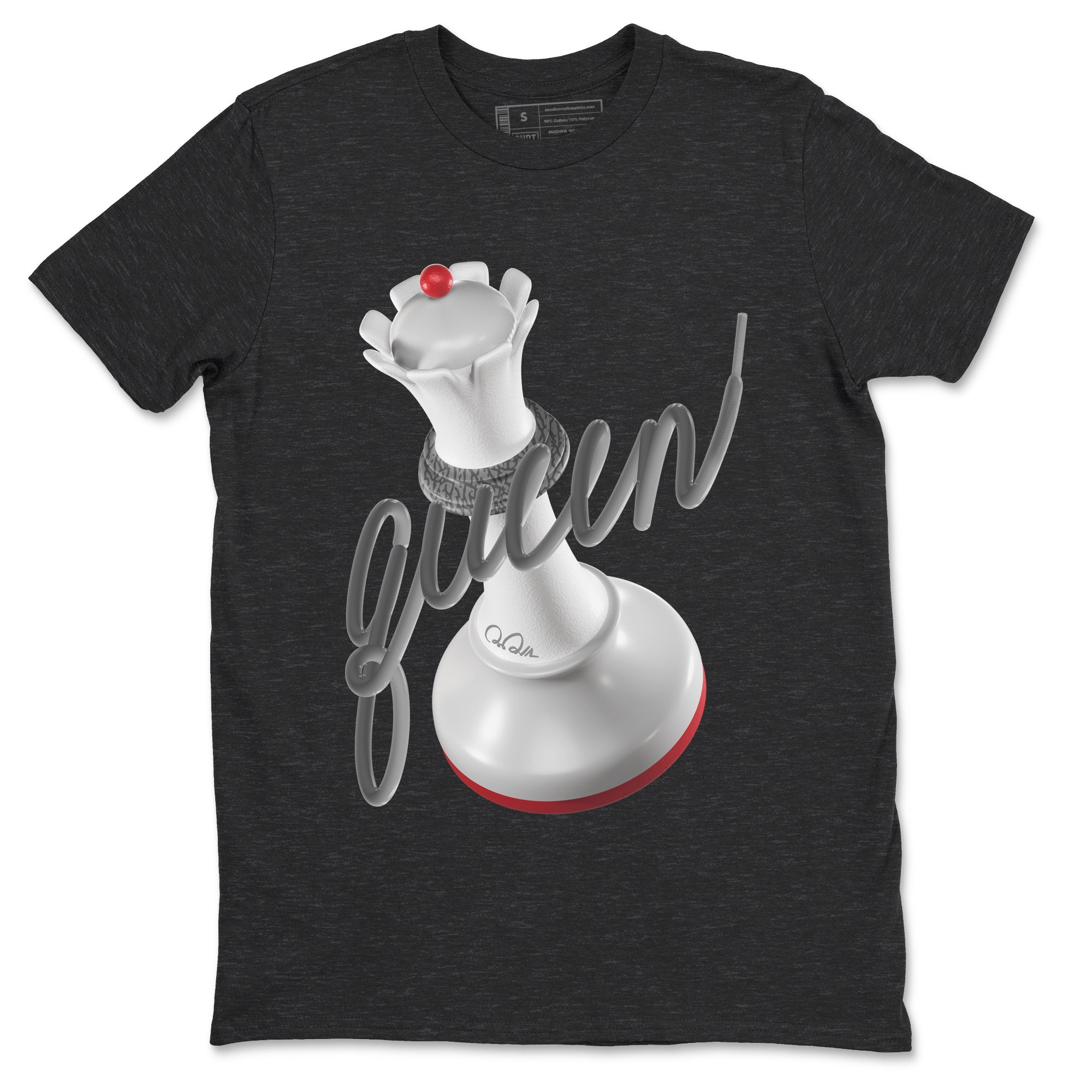 3s Cement Grey shirts to match jordans 3D Queen sneaker match tees Air Jordan 3 Cement Grey SNRT Sneaker Release Tees unisex cotton Charcoal Heather 2 crew neck shirts