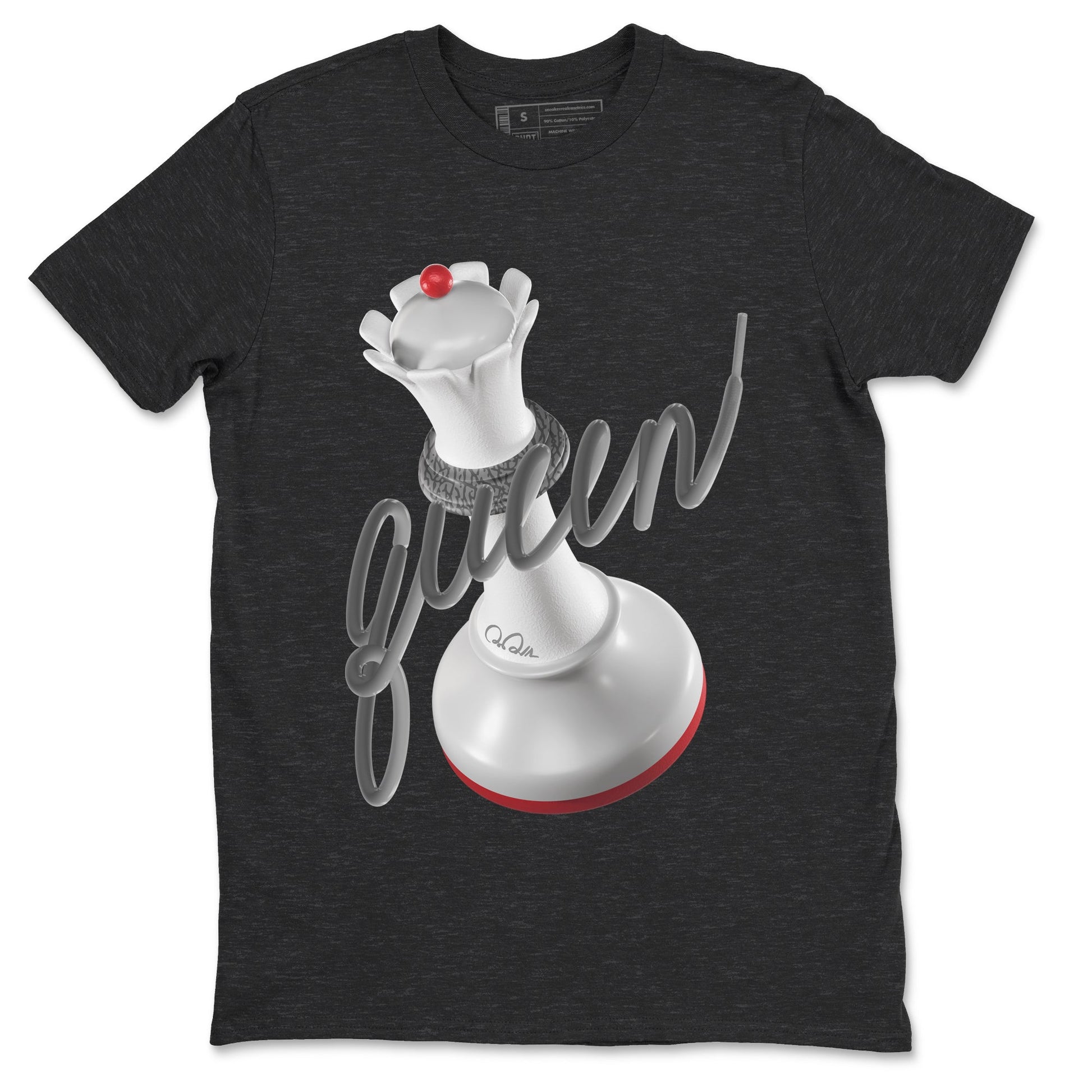 3s Cement Grey shirts to match jordans 3D Queen sneaker match tees Air Jordan 3 Cement Grey SNRT Sneaker Release Tees unisex cotton Charcoal Heather 2 crew neck shirts