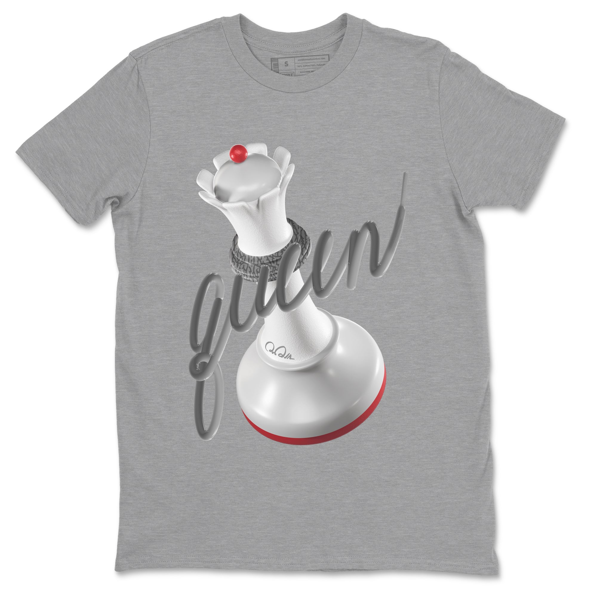 3s Cement Grey shirts to match jordans 3D Queen sneaker match tees Air Jordan 3 Cement Grey SNRT Sneaker Release Tees unisex cotton Heather Grey 2 crew neck shirts