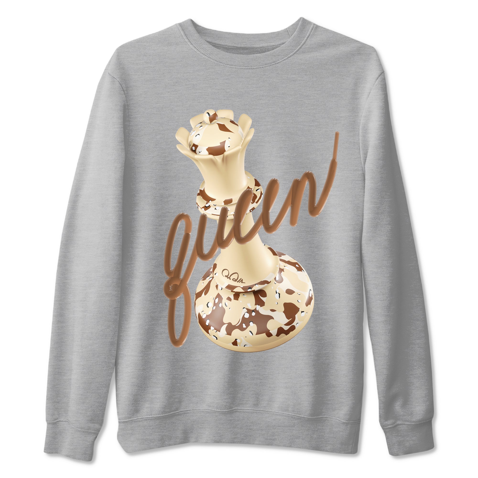 AJ3 Desert Camo shirts to match jordans 3D Queen sneaker match tees Air Jordan 3 Desert Camo SNRT Sneaker Tees streetwear brand Heather Grey 2 unisex cotton tee