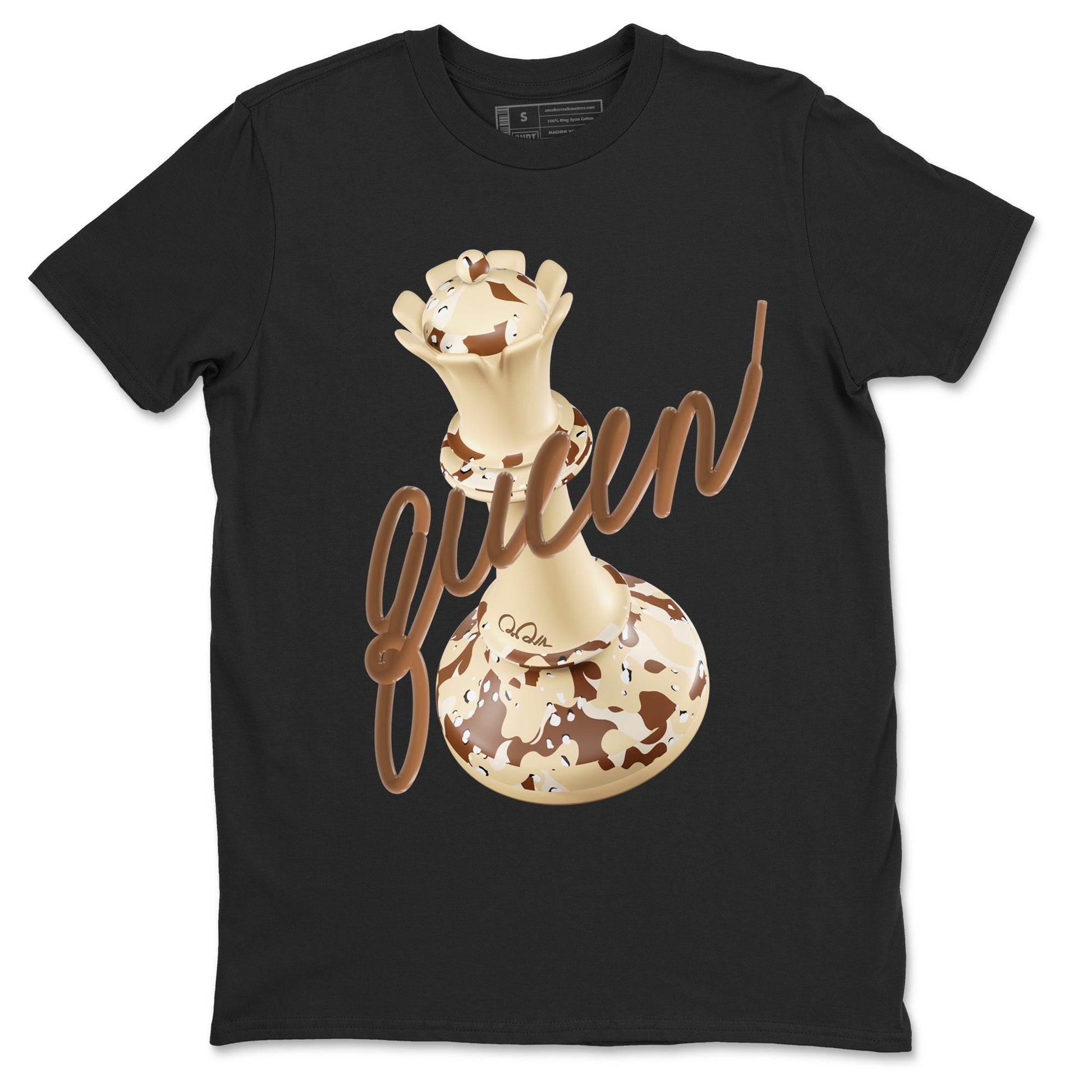 AJ3 Desert Camo shirts to match jordans 3D Queen sneaker match tees Air Jordan 3 Desert Camo SNRT Sneaker Tees streetwear brand Black 2 unisex cotton tee