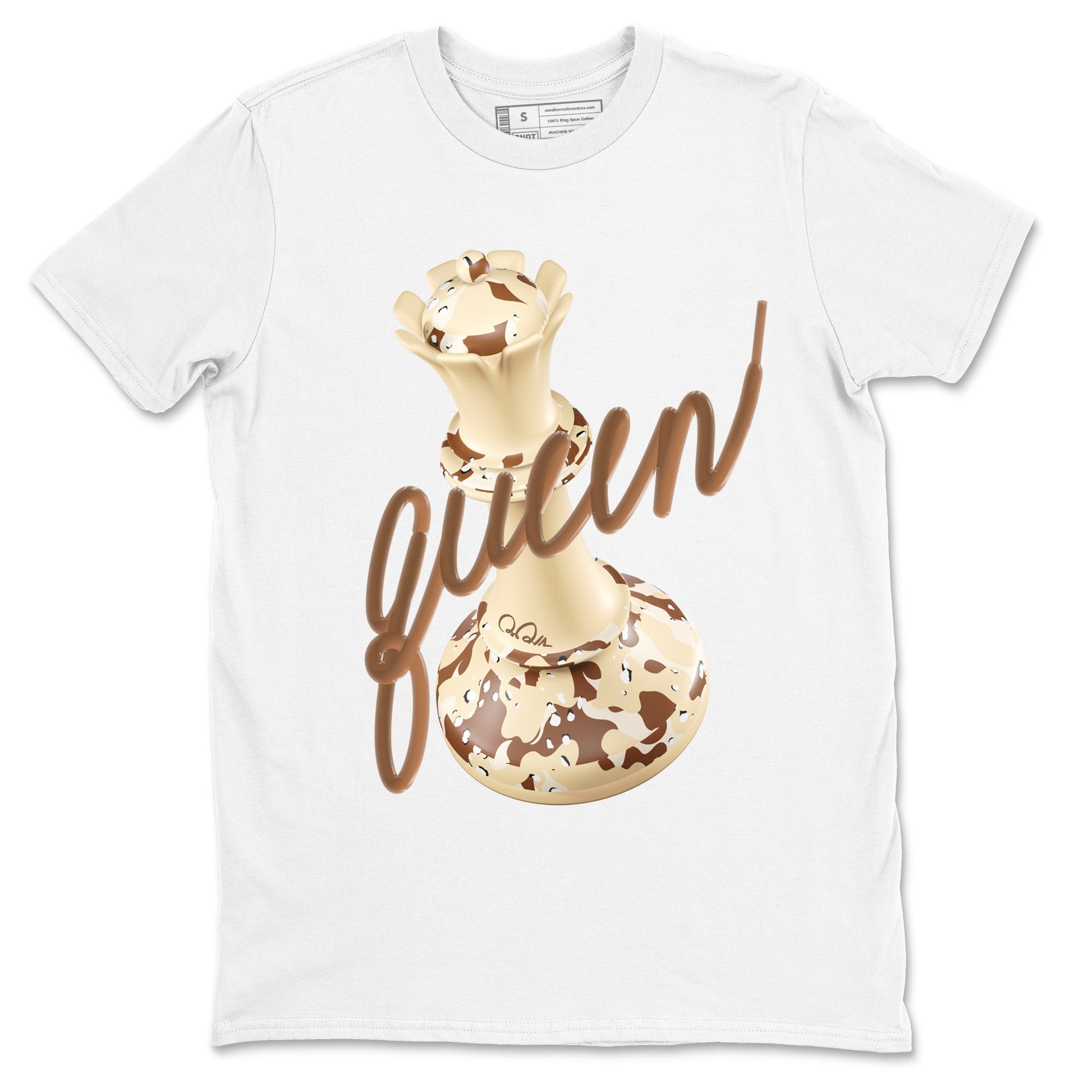 AJ3 Desert Camo shirts to match jordans 3D Queen sneaker match tees Air Jordan 3 Desert Camo SNRT Sneaker Tees streetwear brand White 2 unisex cotton tee