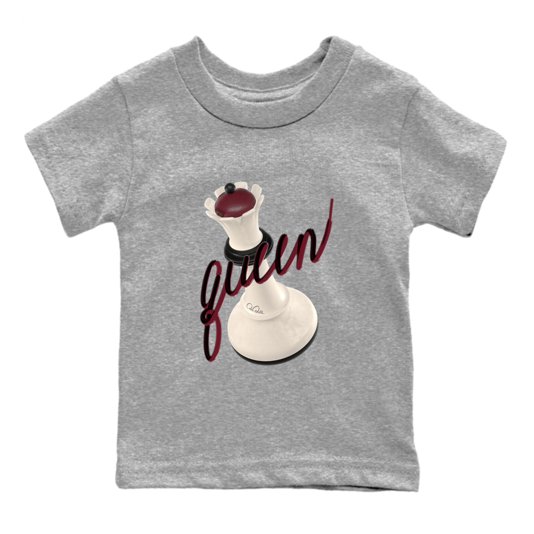 4s A Ma Maniere x Fossil Stone shirts to match jordans 3D Queen sneaker match tees Air Jordan 4 A Ma Maniere x Fossil Stone match shoes to clothes SNRT Sneaker Tees Youth Baby Heather Grey 2 tee