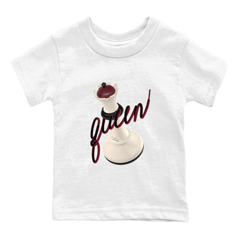 4s A Ma Maniere x Fossil Stone shirts to match jordans 3D Queen sneaker match tees Air Jordan 4 A Ma Maniere x Fossil Stone match shoes to clothes SNRT Sneaker Tees Youth Baby White 2 tee