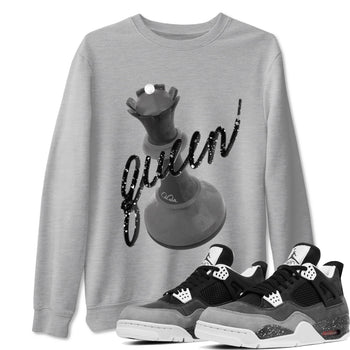 4s Fear shirts to match jordans 3D Queen sneaker match tees Air Jordan 4 Fear match shoes to clothes SNRT Sneaker Tees unisex cotton Heather Grey 1 shirts