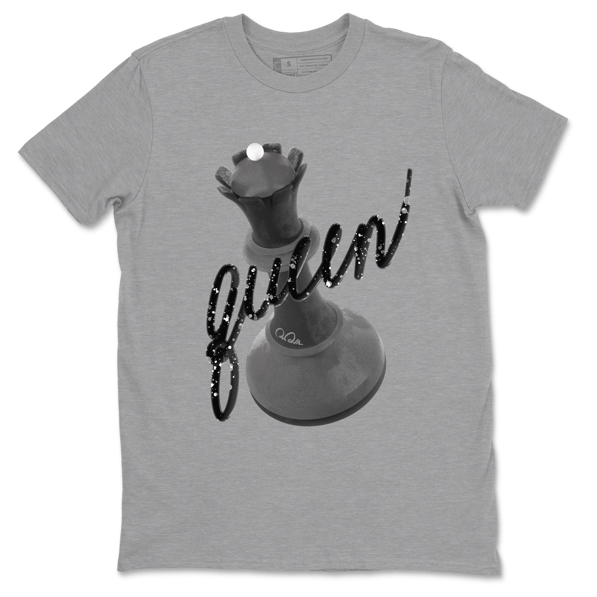 4s Fear shirts to match jordans 3D Queen sneaker match tees Air Jordan 4 Fear match shoes to clothes SNRT Sneaker Tees unisex cotton Heather Grey 2 shirts