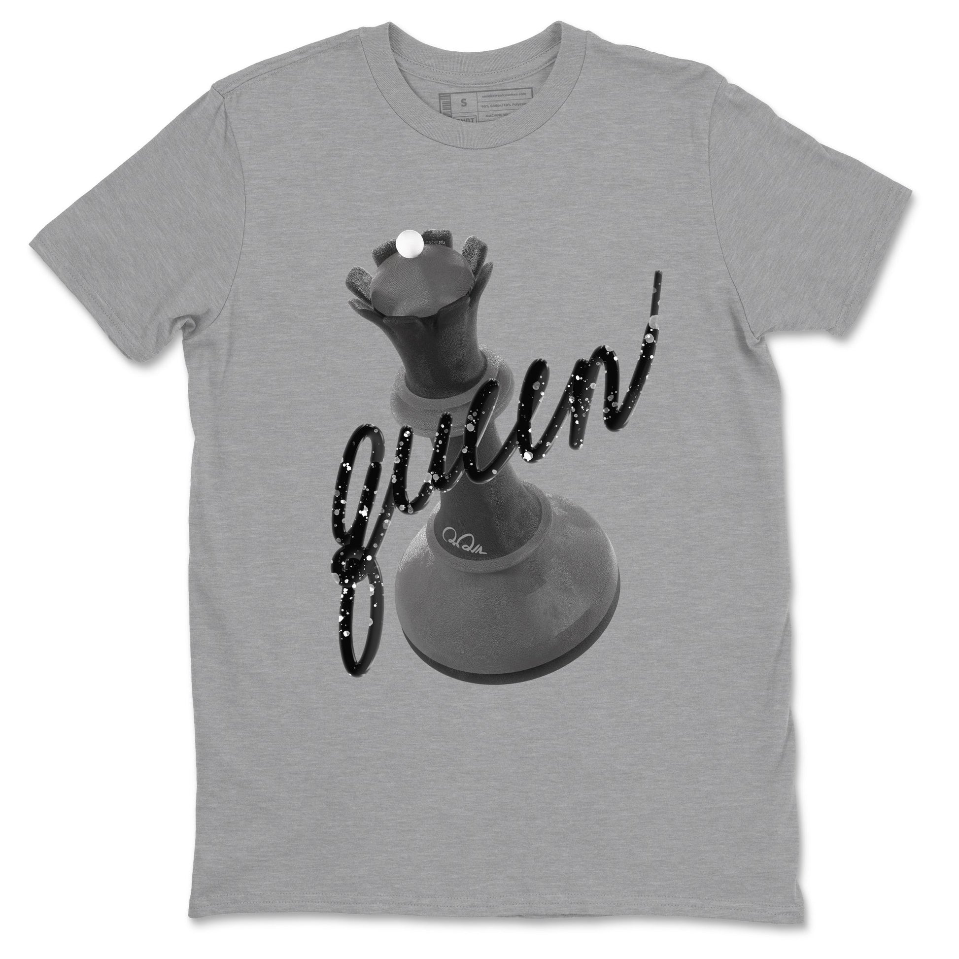 4s Fear shirts to match jordans 3D Queen sneaker match tees Air Jordan 4 Fear match shoes to clothes SNRT Sneaker Tees unisex cotton Heather Grey 2 shirts