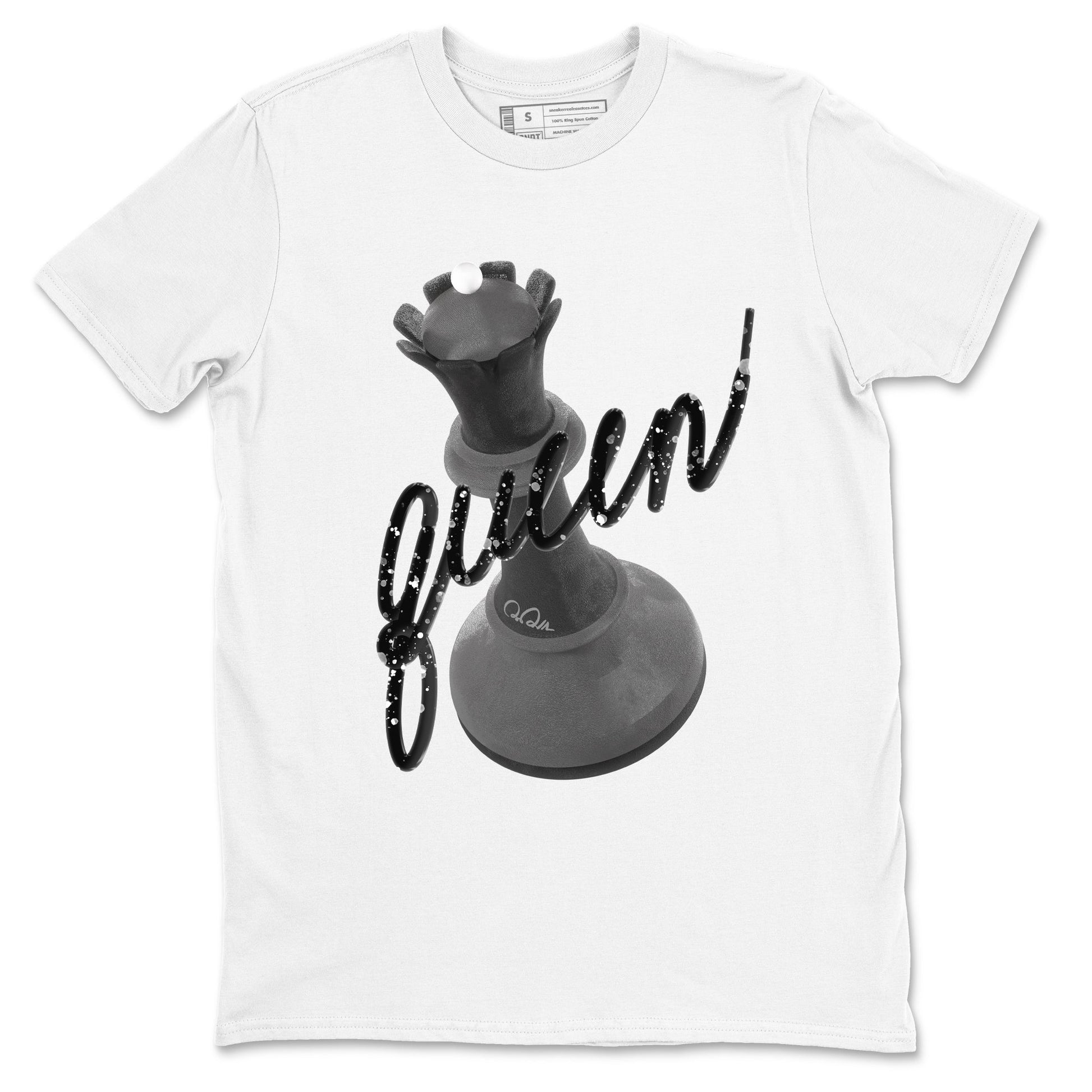 4s Fear shirts to match jordans 3D Queen sneaker match tees Air Jordan 4 Fear match shoes to clothes SNRT Sneaker Tees unisex cotton White 2 shirts