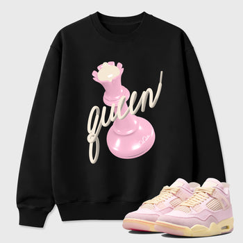 Sneaker match tees – Sneaker Tees To Match Air Jordan 4 Iced Carmine Shoes – 3D Queen Tee Black 1