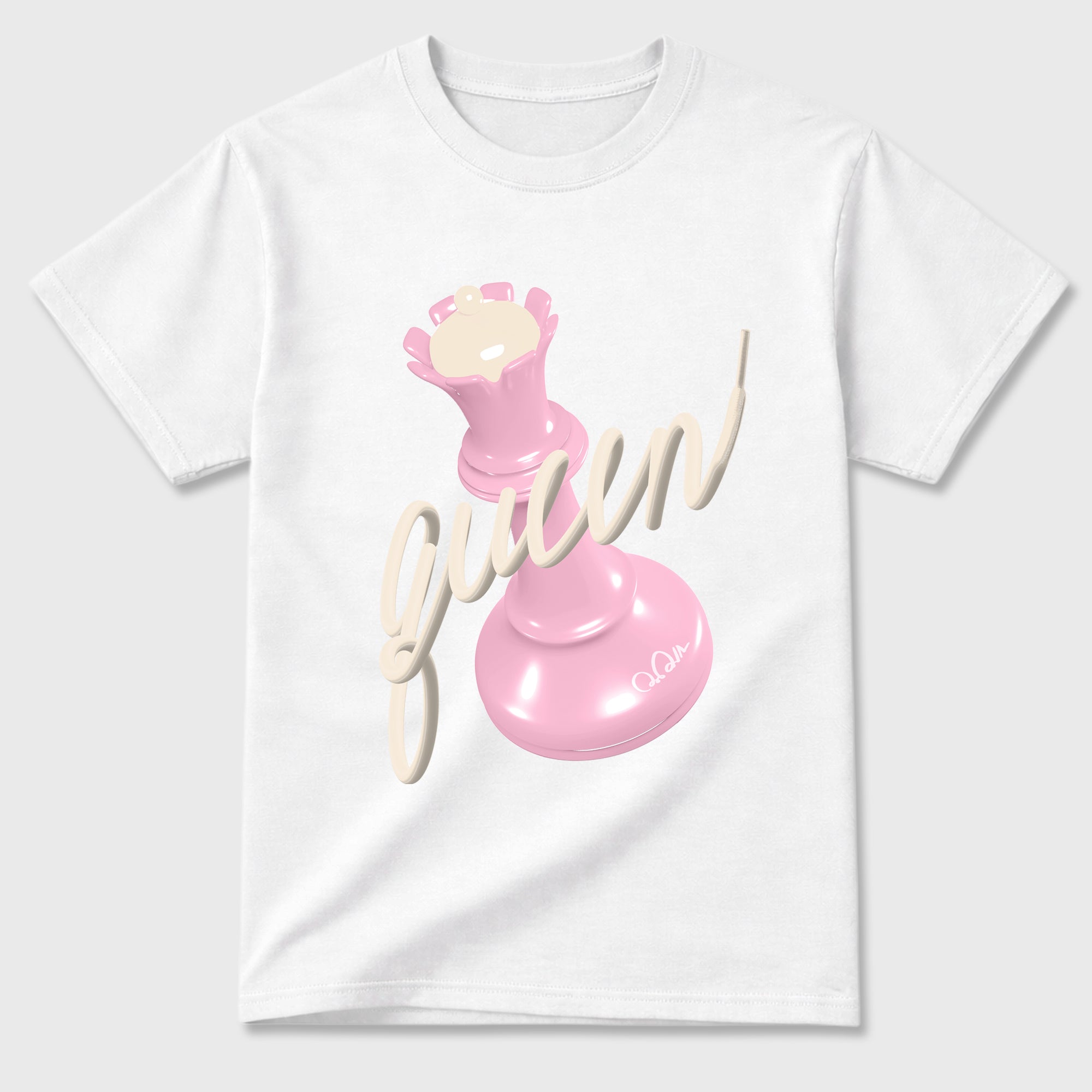 Sneaker match tees – Sneaker Tees To Match Air Jordan 4 Iced Carmine Shoes – 3D Queen Tee White 2