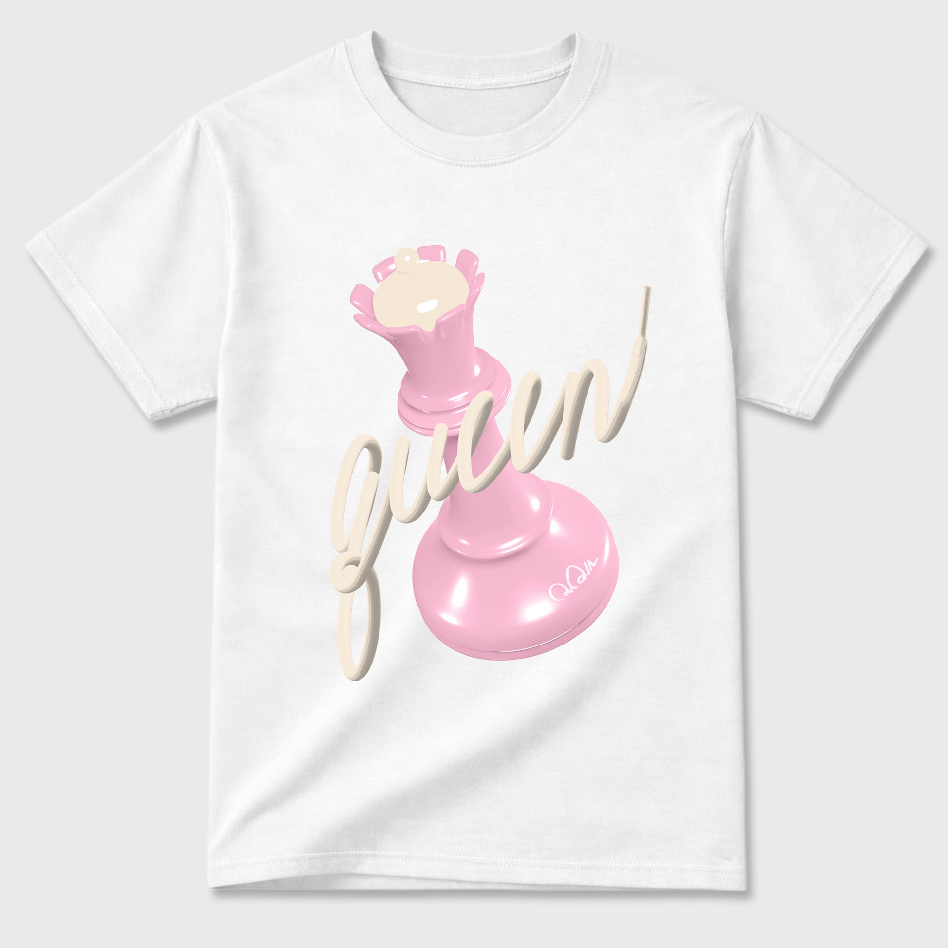 Sneaker match tees – Sneaker Tees To Match Air Jordan 4 Iced Carmine Shoes – 3D Queen Tee White 2