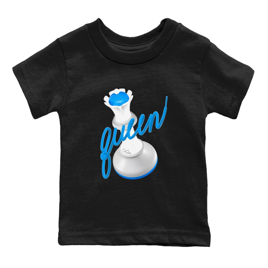 Air Jordan 4 Industrial Blue shirt to match jordans 3D Queen sneaker tees Air Jordan 4 Military Blue SNRT sneaker release tees baby toddler Black 2 cotton Shirt