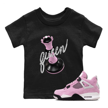 4s Retro Orchid shirts to match jordans 3D Queen sneaker match tees Air Jordan 4 WMNS Orchid match shoes to clothes SNRT Sneaker Tees Youth Baby Black 1 tee
