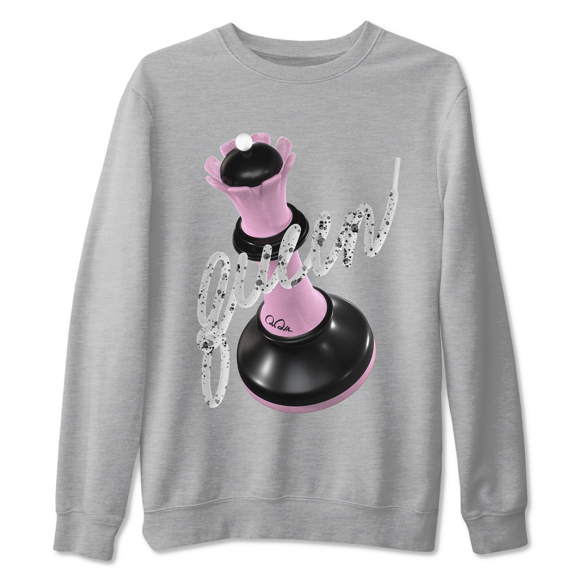 4s Retro Orchid shirts to match jordans 3D Queen sneaker match tees Air Jordan 4 WMNS Orchid match shoes to clothes SNRT Sneaker Tees unisex cotton Heather Grey 2 shirts