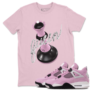 4s Retro Orchid shirts to match jordans 3D Queen sneaker match tees Air Jordan 4 WMNS Orchid match shoes to clothes SNRT Sneaker Tees unisex cotton Pink 1 shirts