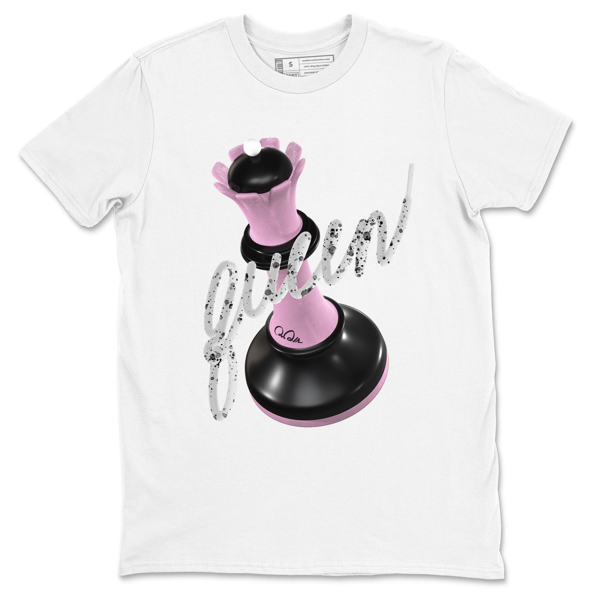 4s Retro Orchid shirts to match jordans 3D Queen sneaker match tees Air Jordan 4 WMNS Orchid match shoes to clothes SNRT Sneaker Tees unisex cotton White 2 shirts