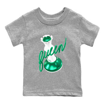 4s Oxidized Green shirts to match jordans 3D Queen sneaker match tees Air Jordan 4 Oxidized Green SNRT Sneaker Tees streetwear brand Baby and Youth Heather Grey 2 cotton tee