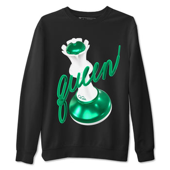 4s Oxidized Green shirts to match jordans 3D Queen sneaker match tees Air Jordan 4 Oxidized Green SNRT Sneaker Tees streetwear brand Black 2 unisex cotton tee