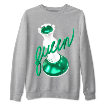 4s Oxidized Green shirts to match jordans 3D Queen sneaker match tees Air Jordan 4 Oxidized Green SNRT Sneaker Tees streetwear brand Heather Grey 2 unisex cotton tee