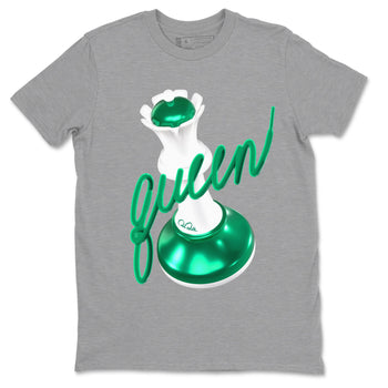 4s Oxidized Green shirts to match jordans 3D Queen sneaker match tees Air Jordan 4 Oxidized Green SNRT Sneaker Tees streetwear brand Heather Grey 2 unisex cotton tee