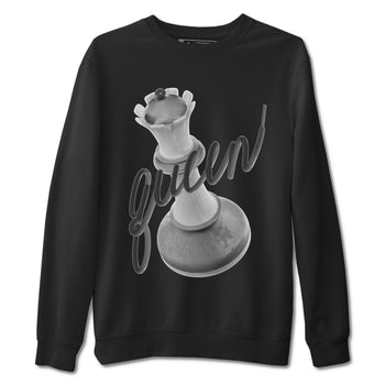 4s Wet Cement shirts to match jordans 3D Queen sneaker match tees Air Jordan 4 SE Wet Cement SNRT Sneaker Release Tees unisex cotton Black 2 crew neck shirts