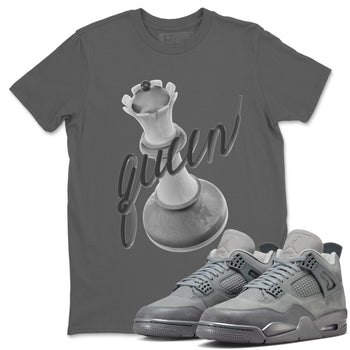 4s Wet Cement shirts to match jordans 3D Queen sneaker match tees Air Jordan 4 SE Wet Cement SNRT Sneaker Release Tees unisex cotton Cool Grey 1 crew neck shirts