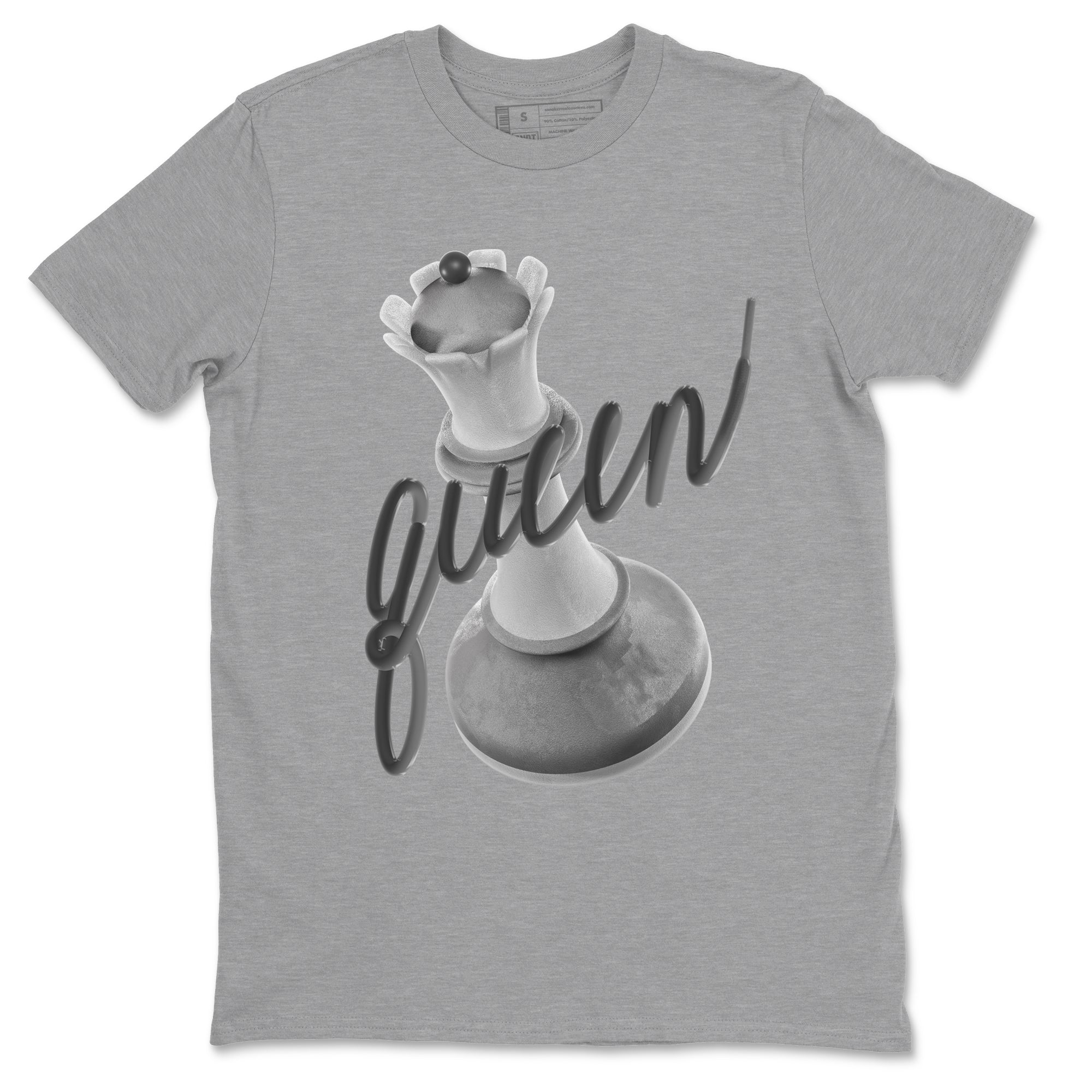 4s Wet Cement shirts to match jordans 3D Queen sneaker match tees Air Jordan 4 SE Wet Cement SNRT Sneaker Release Tees unisex cotton Heather Grey 2 crew neck shirts