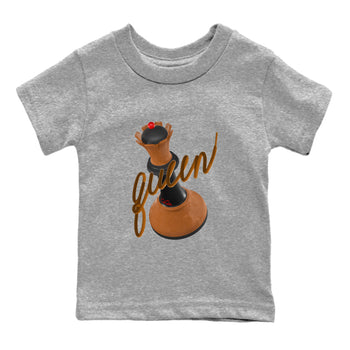 5s Archaeo Brown shirts to match jordans 3D Queen sneaker match tees Air Jordan 5 Archaeo Brown match shoes to clothes SNRT Sneaker Tees Youth Baby Heather Grey 2 tee