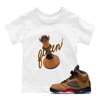 5s Archaeo Brown shirts to match jordans 3D Queen sneaker match tees Air Jordan 5 Archaeo Brown match shoes to clothes SNRT Sneaker Tees Youth Baby White 1 tee