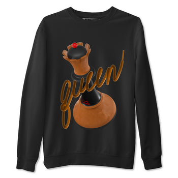 5s Archaeo Brown shirts to match jordans 3D Queen sneaker match tees Air Jordan 5 Archaeo Brown match shoes to clothes SNRT Sneaker Tees unisex cotton Black 2 shirts