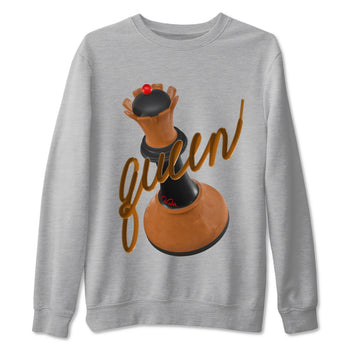 5s Archaeo Brown shirts to match jordans 3D Queen sneaker match tees Air Jordan 5 Archaeo Brown match shoes to clothes SNRT Sneaker Tees unisex cotton Heather Grey 2 shirts
