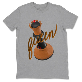 5s Archaeo Brown shirts to match jordans 3D Queen sneaker match tees Air Jordan 5 Archaeo Brown match shoes to clothes SNRT Sneaker Tees unisex cotton Heather Grey 2 shirts