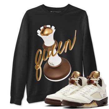 5s Golden Ticket shirts to match jordans 3D Queen best t shirts to wear with jordans Air Jordan 5 Golden Ticket match shoes to clothes SNRT Sneaker Tees unisex cotton Black 1 shirts