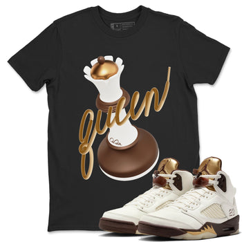 5s Golden Ticket shirts to match jordans 3D Queen best t shirts to wear with jordans Air Jordan 5 Golden Ticket match shoes to clothes SNRT Sneaker Tees unisex cotton Black 1 shirts