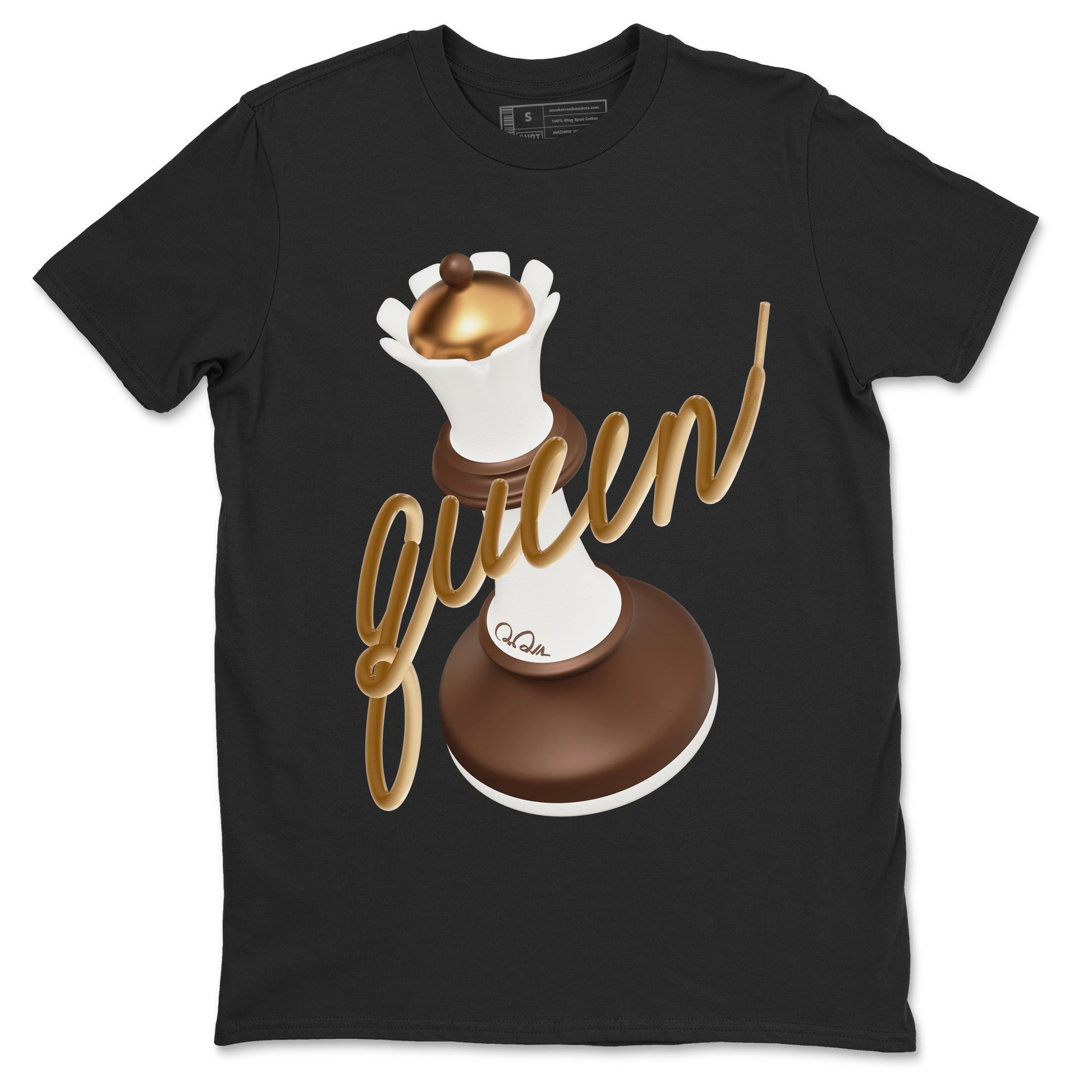 5s Golden Ticket shirts to match jordans 3D Queen best t shirts to wear with jordans Air Jordan 5 Golden Ticket match shoes to clothes SNRT Sneaker Tees unisex cotton Black 2 shirts