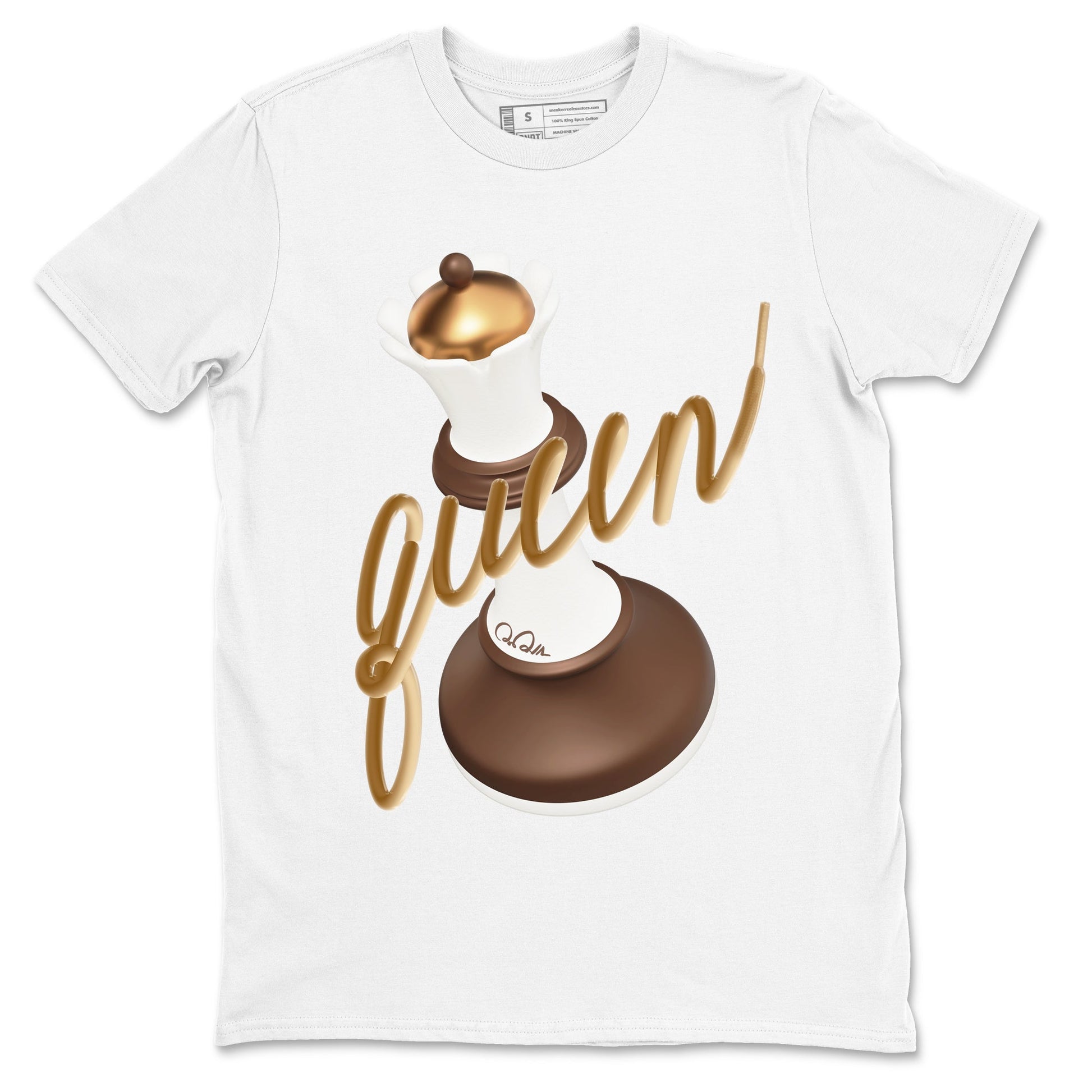 5s Golden Ticket shirts to match jordans 3D Queen best t shirts to wear with jordans Air Jordan 5 Golden Ticket match shoes to clothes SNRT Sneaker Tees unisex cotton White 2 shirts
