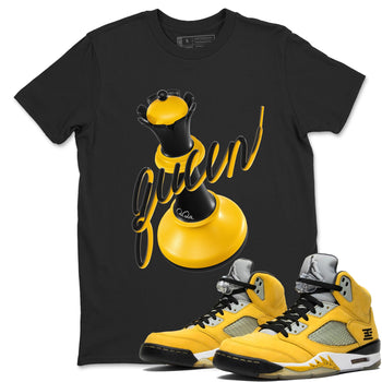 5s Tokyo Sneaker match tees – Sneaker Tees To Match Air Jordan 5 Tokyo Shoes – 3D Queen Tee Black 1