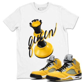 5s Tokyo Sneaker match tees – Sneaker Tees To Match Air Jordan 5 Tokyo Shoes – 3D Queen Tee White 1