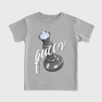 Sneaker outfits graphic tee – Sneaker Tees To Match Air Jordan 5 Wolf Grey Sneakers – 3D Queen Kids T-Shirt Heather Grey 2