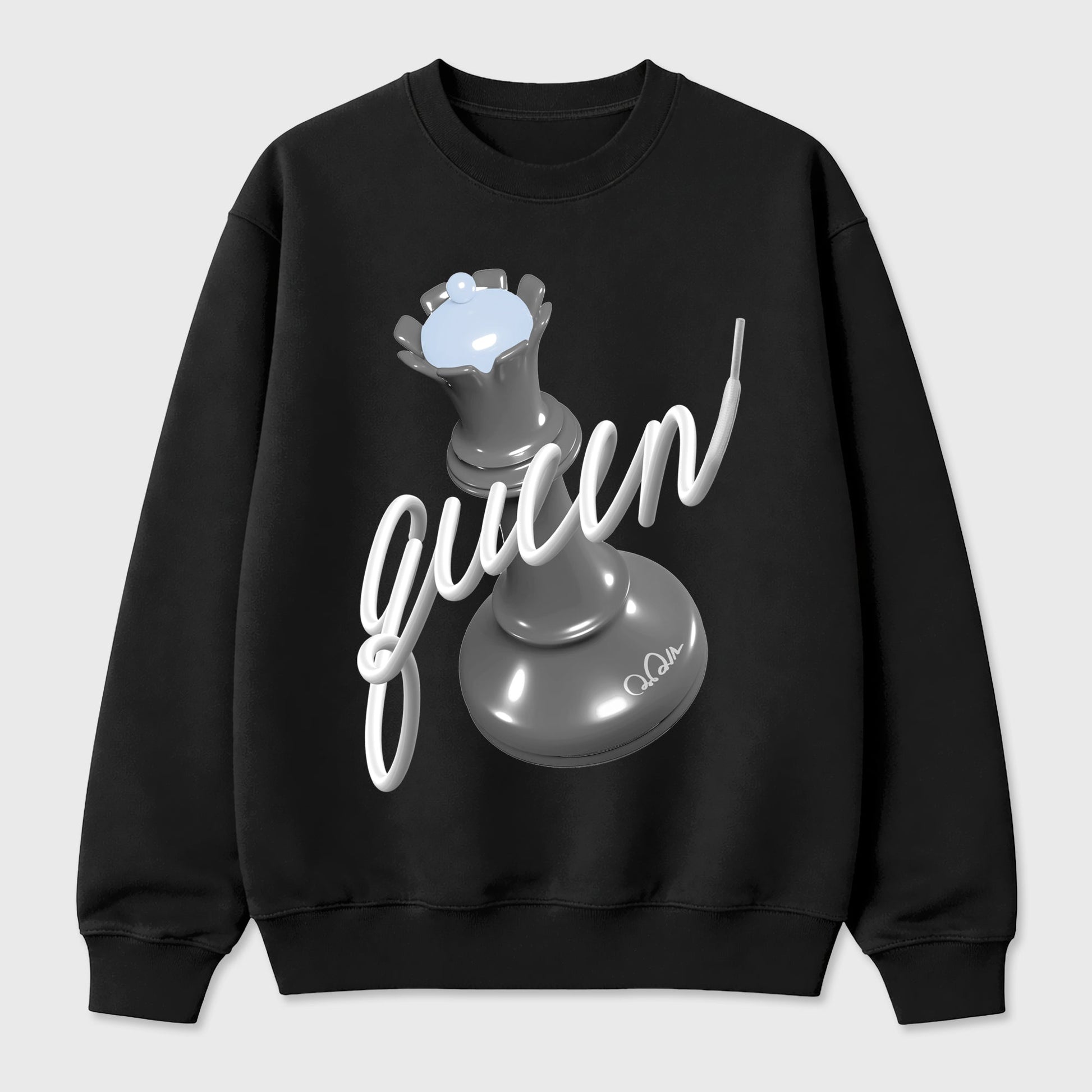 Sneaker outfits graphic tee – Sneaker Tees To Match Air Jordan 5 Wolf Grey Sneakers – 3D Queen Tee Black 2
