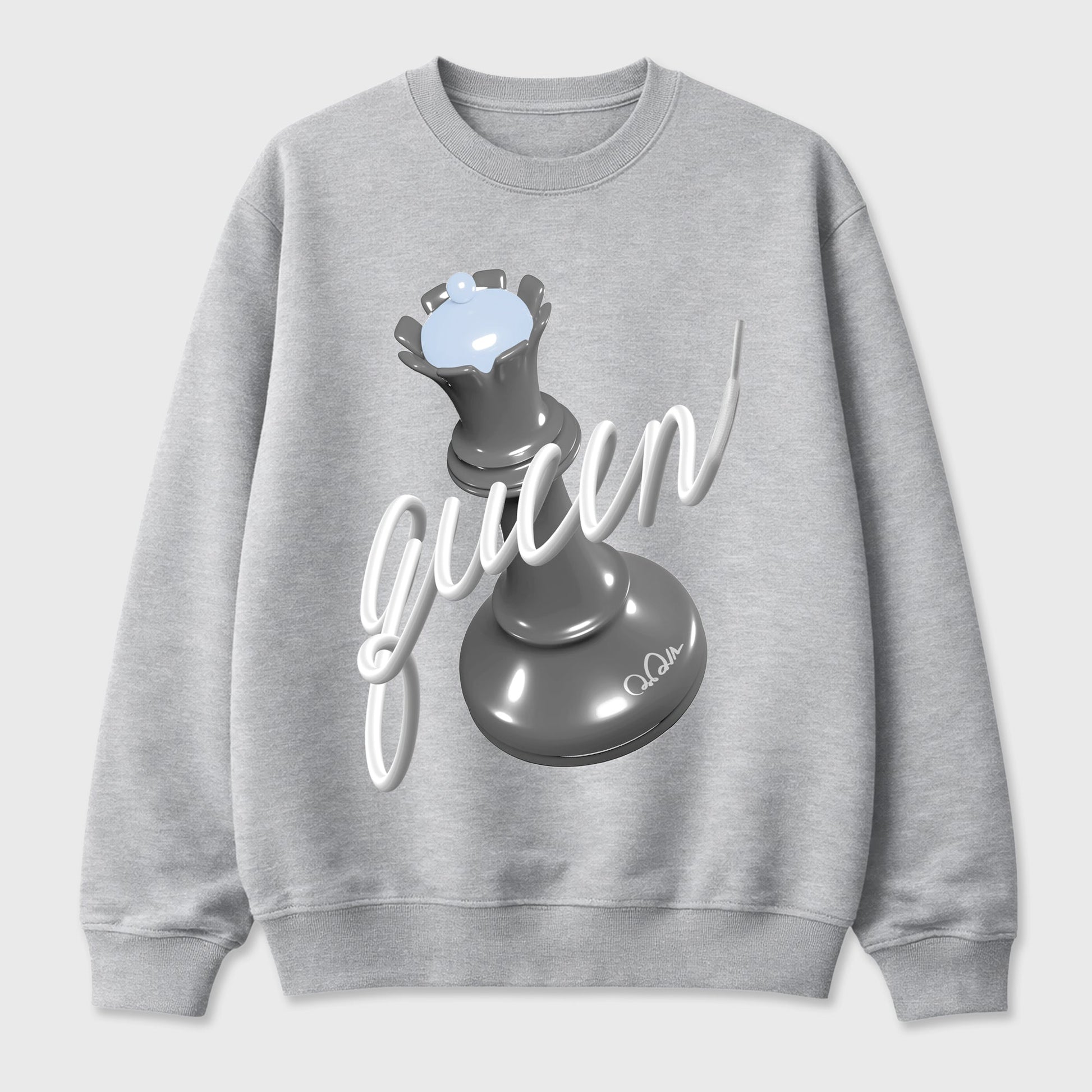 Sneaker outfits graphic tee – Sneaker Tees To Match Air Jordan 5 Wolf Grey Sneakers – 3D Queen Tee Heather Grey 2