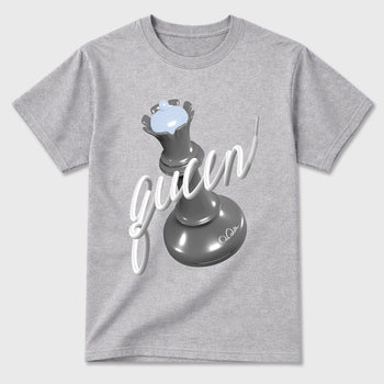 Sneaker outfits graphic tee – Sneaker Tees To Match Air Jordan 5 Wolf Grey Sneakers – 3D Queen Tee Heather Grey 2