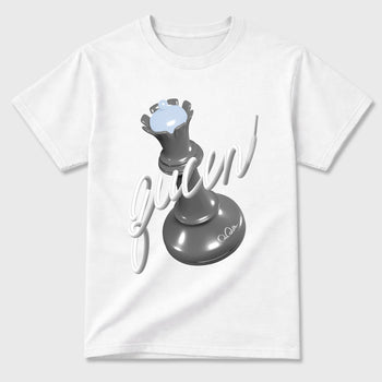 Sneaker outfits graphic tee – Sneaker Tees To Match Air Jordan 5 Wolf Grey Sneakers – 3D Queen Tee White 2