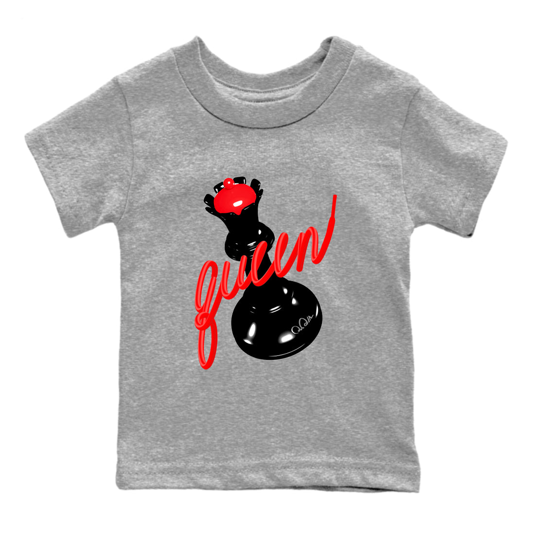 Sneaker match tees – Sneaker Tees To Match Air Jordan 6 Reverse Infrared Shoes – 3D Queen Kids T-Shirt Heather Grey 2