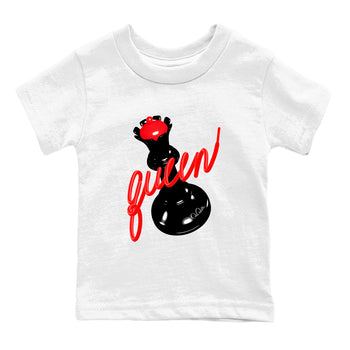 Sneaker match tees – Sneaker Tees To Match Air Jordan 6 Reverse Infrared Shoes – 3D Queen Kids T-Shirt White 2