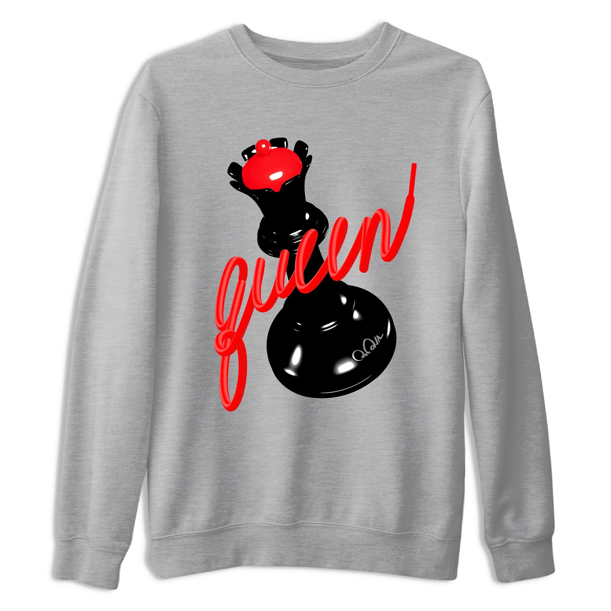 Sneaker match tees – Sneaker Tees To Match Air Jordan 6 Reverse Infrared Shoes – 3D Queen Tee Heather Grey 2