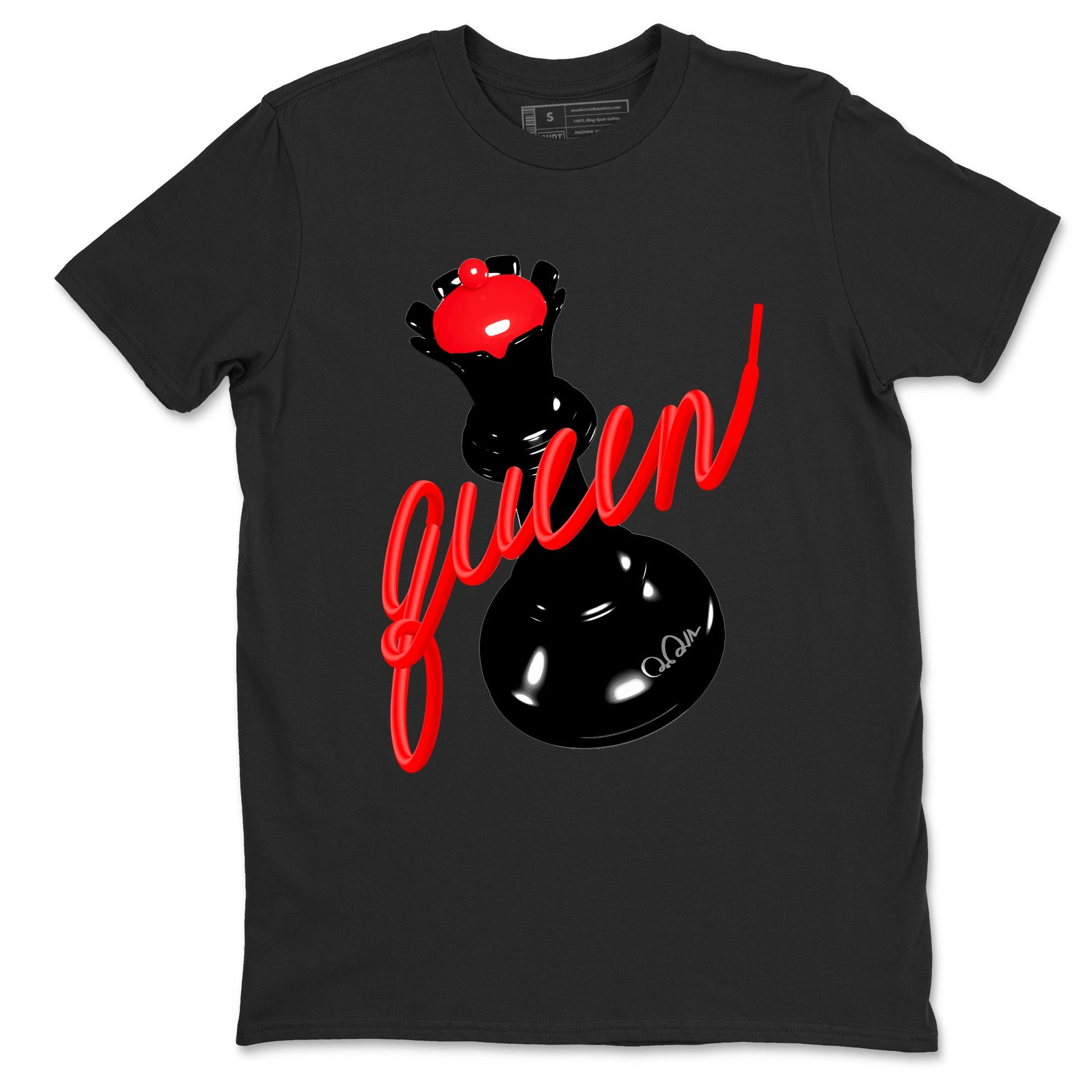 Sneaker match tees – Sneaker Tees To Match Air Jordan 6 Reverse Infrared Shoes – 3D Queen Tee Black 2